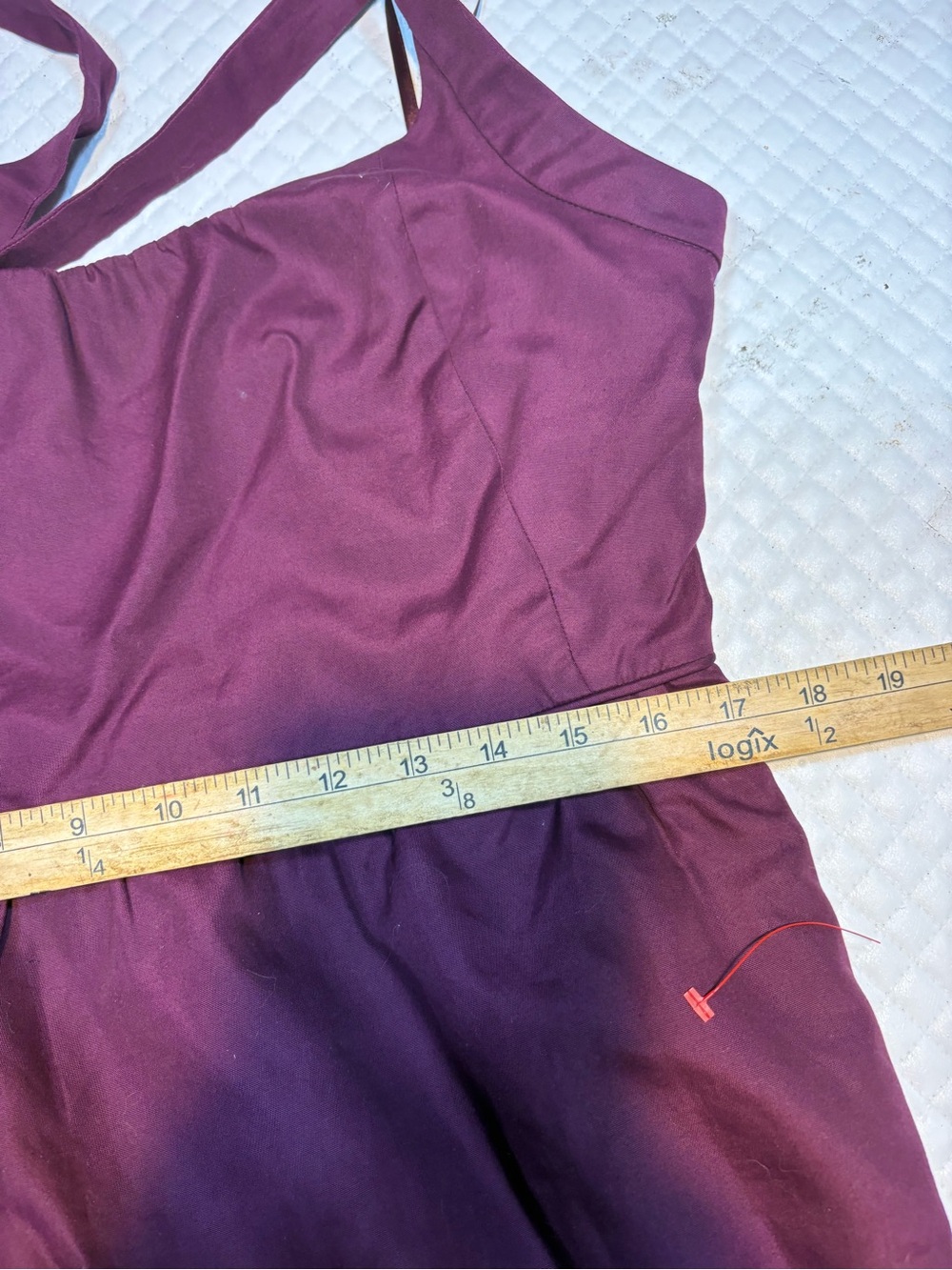J. Crew plum-colored halter-neck fit and flare dress - Picture 10 of 10